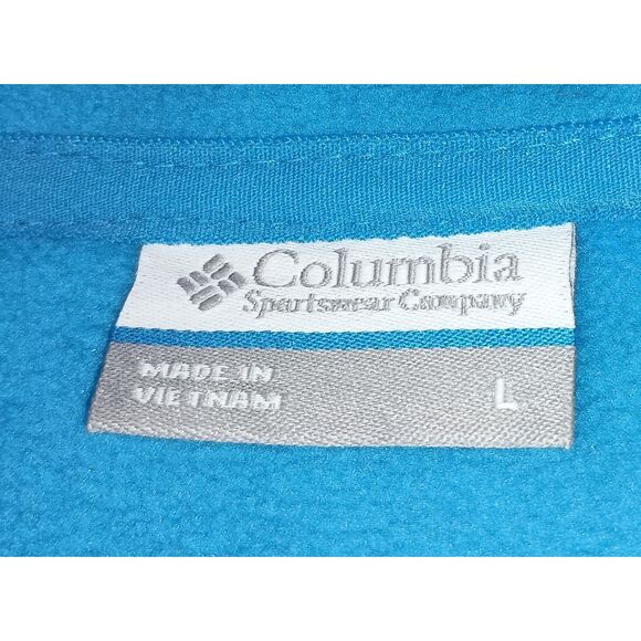 COLUMBIA:  Blue Softshell Jacket, with Zipped Chest Pocket, Men Size L - Picture 5 of 6